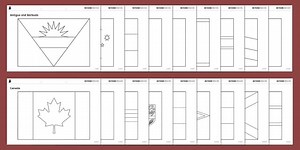 53 Commonwealth Country Flags Colouring Sheet Pack