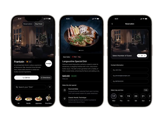 Restaurant Web App Experience