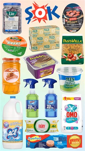 Kampanya İndirim on Instagram: "🛒 3 Aralık ŞOK Gıda ve Temizlik Ürünleri Fırsatları! 🔥 ŞOK’a gelecek ürünleri tek tek inceledim. Peynir, zeytin, sucuk, bal, makarna, ton balığı, toz deterjan ve çamaşır suyu gibi birçok ürün bu videoda! 👀 Fiyatlar gerçekten uygun mu? Gelin hep birlikte bakalım! #şok #bim #a101 #kampanya #indirim"