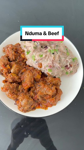 Delicious Nduma and Beef Stew Recipe with Handblender