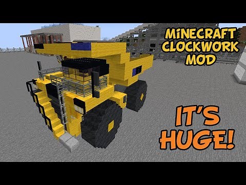 Minecraft : Build Fully Working Mining Truck using Create Mod & Clockwork with Simple Tutorial