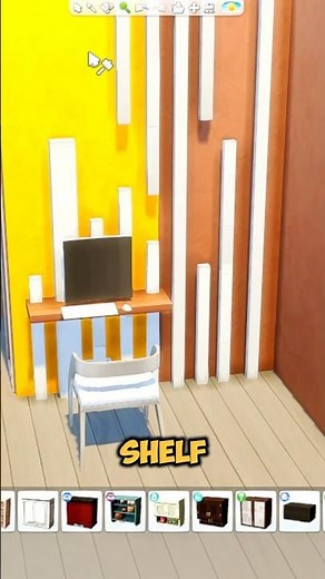IKEA DECOR + DESK and LIVING ROOM Ideas in sims 4 #sims4shorts #sims4ideas #sims4room