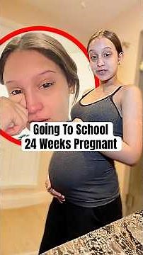 Going To School 24 Weeks Pregnant #shorts #parenting #teenmom