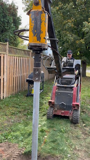 31K views · 69 reactions | Man remember the days of only having the option to use a post hole shovel aka clam digger and digging out footings 4’ deep. This new generation of helicals is insane. They are engineered for what psi certain loads need to be set too. Also it is just oddly satisfying to watch. @mascore_helical_piles #deck #helicalpiles #galvanized #piles #backyard #myhouse | Canadian Carpenter | Facebook
