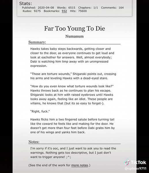 #mha #fanfic #ao3 #fyp #angst #ao3fanficreccomendations #leaugeofvillians #takamikeigo #dabihawks