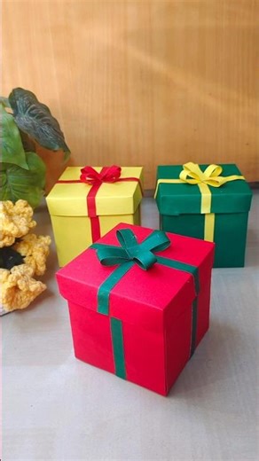 gift box making with paper / paper gift ideas