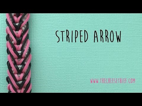Rainbow Loom Bands Striped Arrow Tutorial