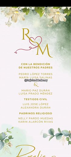 Sí usted desea una hermosa tarjeta para su boda, escríbenos al interno o ve a nuestro perfil y dale click en el enlace #videoinvitacion #boda #matrimonio #cumpleaños #quinceañera #bautizo #presentation #15años