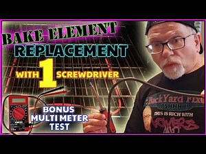 How to Replace Bake Element with only a screwdriver, JennAir JES9800BAF Whirlpool Multi Meter Test