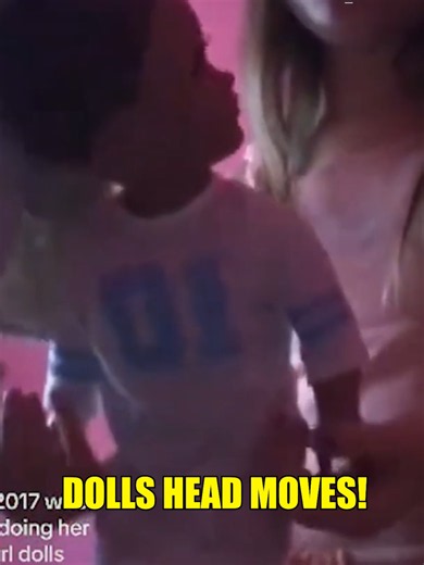 Real PARANORMAL ACTIVITY or just a doll shifting? She was doing its makeup... then its head slowly turned toward her. #paranormal #hauntedtiktok #horrortok #paranormalactivity #slappedham