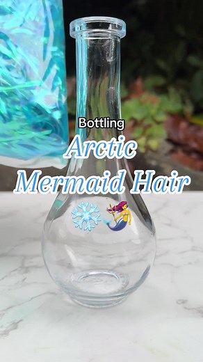 Making my Arctic Mermaid Hair decorative potion bottle! #potion #potions #magic #bookshelfdecor #fantasy #art #potionbottle #mermaid #mermaids #mermaidtail #mermaidtiktok #fantasyart