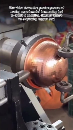 The Process: Machine Hammering a Hand-Crafted Copper Bowl