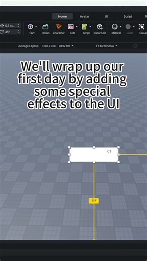 Day 1: Building My Roblox Game From Scratch | Player UI #viral #roblox #robloxstudio #shorts