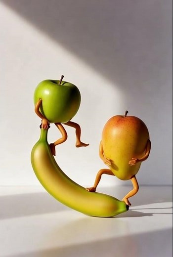 "Dancing Fruits Funny Cartoon for Kids | Banana Apple Mango Dance”