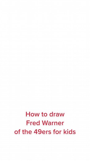 How to draw Fred Warner of the @San Francisco 49ers NFL football team. #heykidsletsdraw #fredwarner #49ers #sanfrancisco49ers #football #nfl #artforkids #kidart #arttutorial #drawingtutorial #