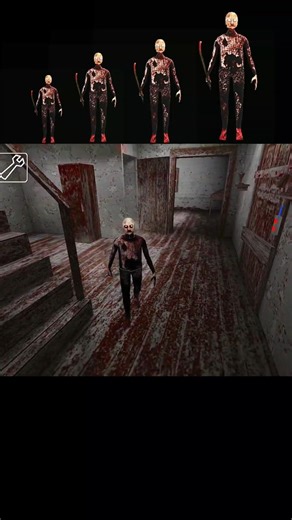 Granny 1 Grandpa Small To Large In Nightmare Mode 😈 #shorts #granny #viralshorts