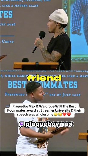 PlaqueBoyMax & Wardrobe Win Best Roommates Award At Streamer University 2026 ❤️