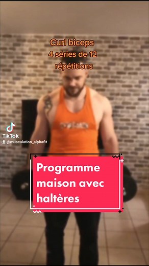 Programme musculation débutant à la maison avec 2 haltères#musculation #programmealamaison #fy #fitness #gym #debutant #conseils