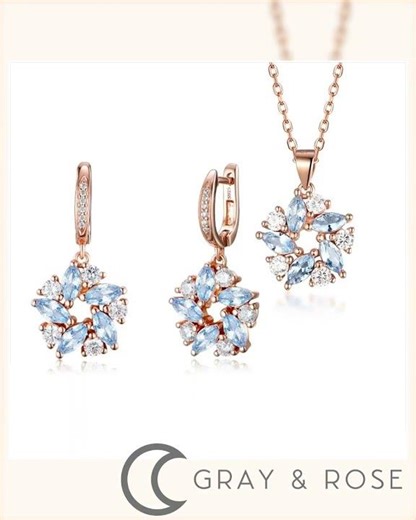 Marquise Topaz Jewelry Set in 925 Sterling Silver | Elegant Necklace and Earrings Set for a Radia...