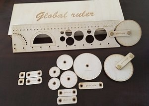 Global Ruler Modular Laser Cut Precision Measuring Instrument