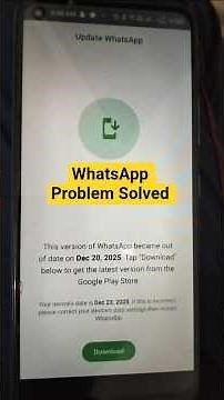 📱⚙️ WhatsApp Problem Solved ~ WhatsApp Update Problem