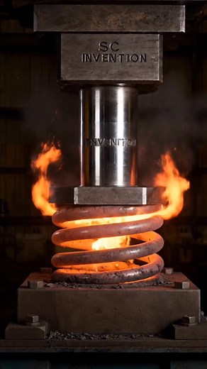 170K views · 488 reactions | hydraulic press Vs molten spring 1000 degree #ideas #craft #diy #fblifestyle | SC Invention | Facebook