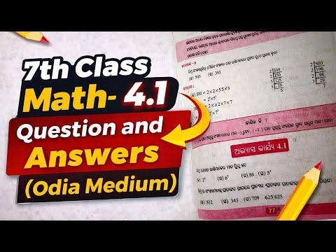 7th Class Math- 4.1 Question and Answers ( Odia Medium)
