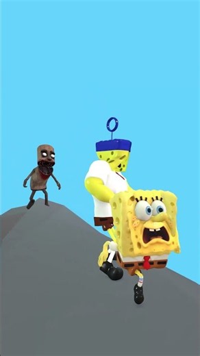 SpongeBob Protected his baby from Zombie TungTungTungSahur 😥 #spongebob #animation #gaming