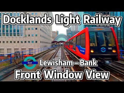⁴ᴷ⁶⁰ Front Window View: London Docklands Light Railway | Lewisham - Bank
