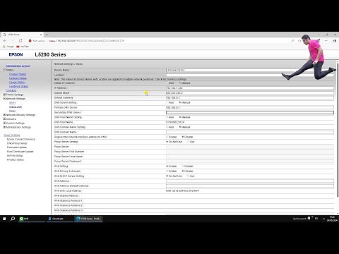 EPSON L5290 | Set fix IP address via web browser (Password = Serial Number)