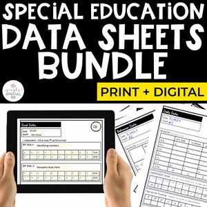 Data Collection Sheets | Bundle | Special Education | Editable | IEP Data Binder