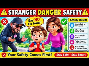 Stranger Danger Tips | Learn 30 Safety Rules in English with Real Life Examples | #kidssafety