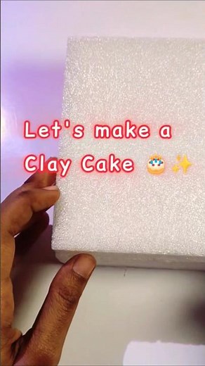 ✨ Let's Make a Cute DIY Clay Cake 🍰 | Easy Clay Art for Beginners
