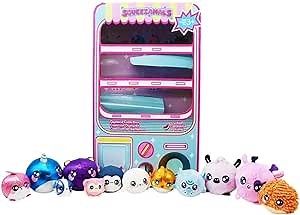 Squeezamals Plush Toys - Toy Vending Machine Playset with 12 Mini Stuffed Animals - Four 3.5 inch, Six 2.5 inch and Two 1 inch Micro - Tiny Toys for Kids and Toddlers - Sweetly Scented Mini Plushies