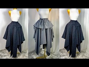 How to Make a Handkerchief Skirt with Belt + Two Tier Peplum | Step-by-Step