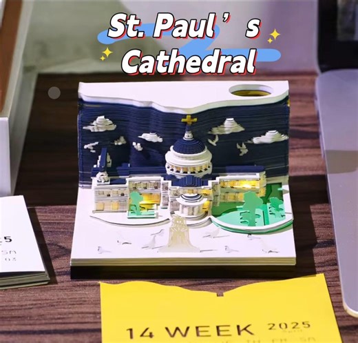 3D Tear-off Desk Calendar | Unique Gift | Creative Paper Art Scene Calendar With Acrylic Display Case | Interactive Year Planner & Decor - Etsy