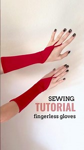How to sew FINGERLESS GLOVES, sewing tutorial. Dance gloves DIY