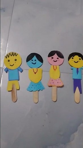 # family puppet # made by ice cream stick