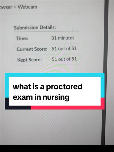 What’s a Proctored Exam in Nursing? A proctored exam means you're being monitored (live or through software) while taking your nursing test. well, we can help you take any nursing proctored exam #nursingstudent #nursingschool #nursingmajor #nursingexam #chamberlain