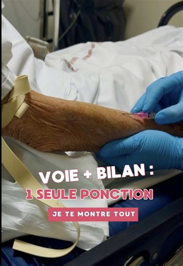 Pose de cathéter   prélèvement en un seul geste 💉 Un geste, deux objectifs : voie veineuse fonctionnelle ET bilan sanguin, sans repiquer le patient. 📌 Sauvegardez cette vidéo pour la revoir avant votre prochain stage/prise de poste ! #infirmiere #ide #esi #catheter #nursing