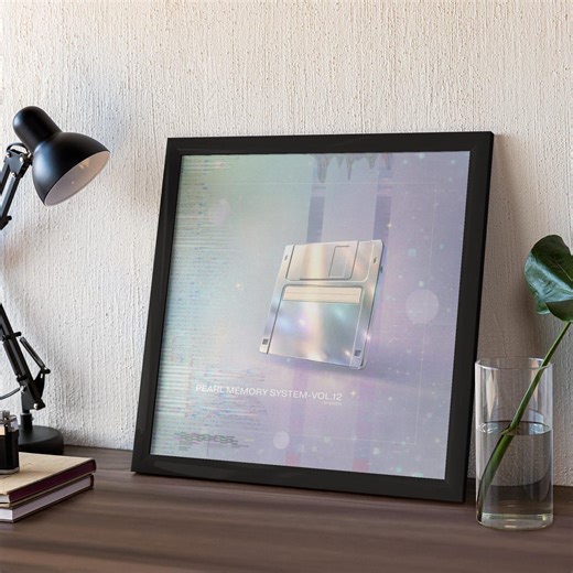 Floppy Disk Wall Art, Retro Tech Poster, Y2K Aesthetic Decor, Holographic Chrome Print, Pastel Futuristic Home Office Art - Etsy