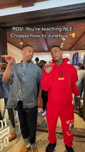 Teaching NLE Choppa the Junebug Dance Tutorial