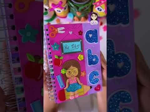 Cómo Decorar un cuaderno con foami 😍 Fácil y rápido con molde gratis