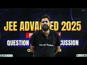 JEE Advanced 2025 || Official Paper -1 Live Discussion 🔥