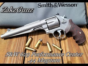 Smith and Wesson Performance Center Model 629 7.5" Compensated Hunter .44 Magnum at the range 4K