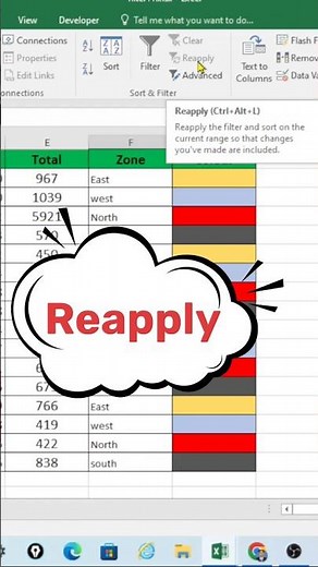 Reapplying Filters in Excel - Efficient Data Refinement Made Easy #excel #exceltutorial #mexcel