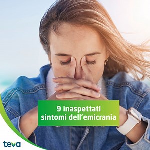 L’emicrania è molto di più di un semplice mal di testa: i sintomi più comuni sono nausea, vomito e sensibilità accentuata alla luce, agli odori e ai suoni. Tuttavia ce ne sono altri meno comuni e più trascurati poiché non sembrerebbero correlati all’emicrania. Conoscere tutti i sintomi dell’emicrania – anche i meno diffusi – è importante per ottenere una giusta diagnosi e individuare il percorso terapeutico più adatto. Guarda il video per scoprire 9 inaspettati sintomi di un attacco di emicrania