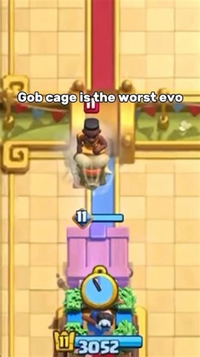 Gob cage is the best evolution😳 #clashroyale #supercell #shorts