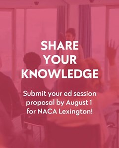 NACA members, now is the time! The deadline to submit ed session proposals for NACA Lexington is TOMORROW! Presenting is an excellent professional development opportunity. Submit today: https://loom.ly/Mj3Pyrs | NACA - National Association for Campus Activities