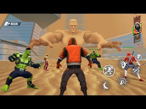 Superheroes VS giant Sandman: battle against City MafiaBoss - 3D Android Game #2
